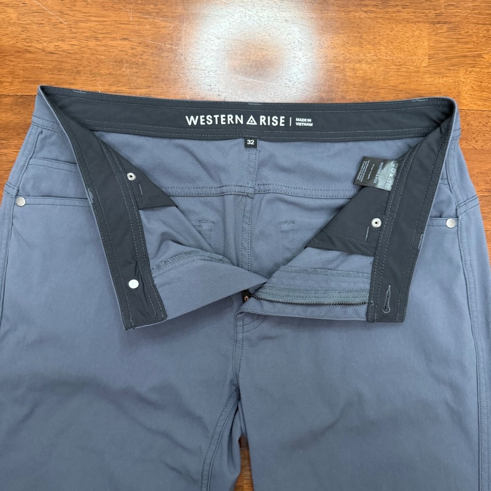 Western Rise Evolution Pants Mens 32 Grey Technical Performance Travel Stretch - Picture 5 of 16